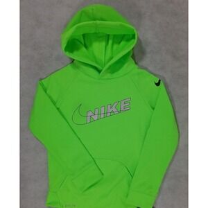 Nike Hoodie Boys Size 4 XS Pullover Hooded Sweatshirt Dri-Fit Logo Green NWT‎
